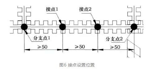 图6 接点设置位置 图6 接点设置位置
